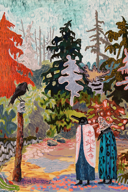 Melanie Daniel, Messengers of things passed (detail), 2025. Courtesy of Asya Geisberg Gallery