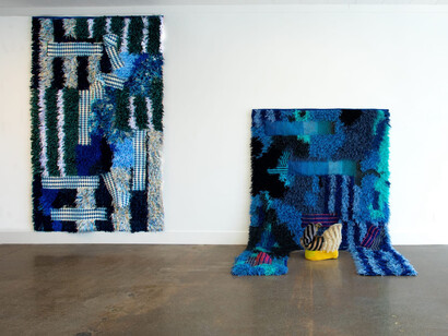 Sarah Zapata, Blue in the hands of prospect, exhibition view. Courtesy of Various Small Fires