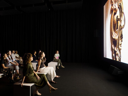 Christian Marclay, Doors, exhibition view. Courtesy of Brooklyn Museum