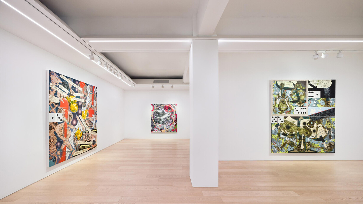 Lari Pittman, Caprichos and nocturnes, exhibition view. Courtesy of Lehmann Maupin