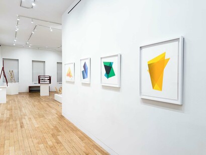 Willard Boepple, Paper, wood, and steel, exhibition view. Courtesy of Upsilon Gallery