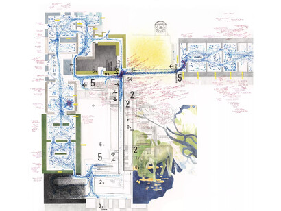 Larissa Fassler, Dress the monster with ornaments: Level 5 (détail), 2025. Avec l'aimable autorisation du Musée d'Orsay