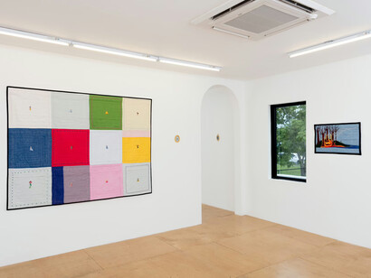 Elsa Hansen Oldham, The abbreviation of eternity, exhibition view. Courtesy of Nina Johnson Gallery