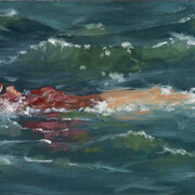 Eileen David, Backstroke (detail), 2022-2025. Courtesy of LewAllen Galleries