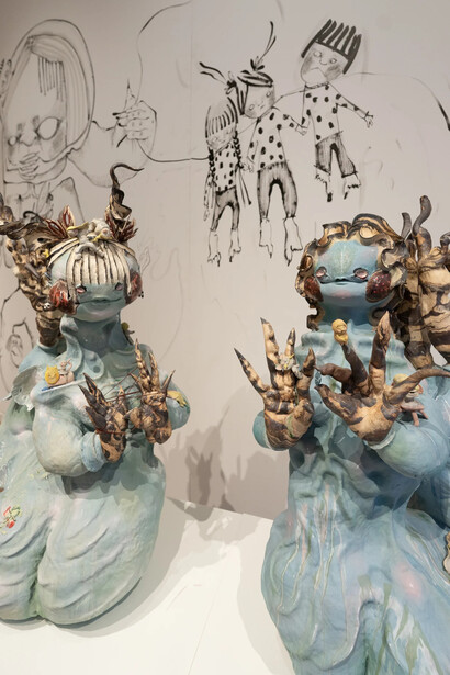 Sami Tsang, Our family portrait, exhibition view. Courtesy of Claire Oliver Gallery