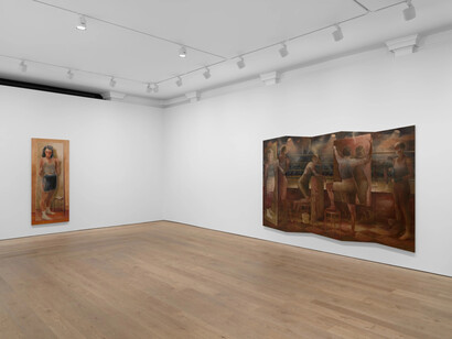 Lisa Brice, Keep your powder dry, exhibition view. Courtesy of Sadie Coles HQ