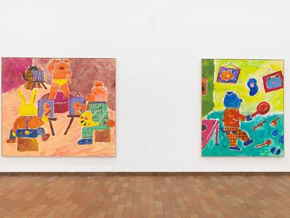 Misaki Kawai, Cosmic traveler, exhibition view. Courtesy of V1 Gallery