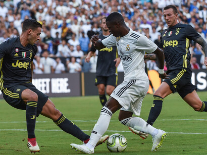 Vinícius Jr. in action in a friendly game versus Juventus in 2018