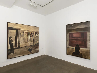 Atul Dodiya, The gatecrasher, exhibition view. Courtesy of Vadehra Art Gallery