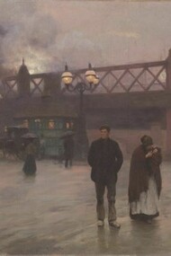 Alberto Pisa (Ferrara 1864 – Firenze 1936). Il ponte di Charing Cross, Londra, 1901. Olio su tela, cm 87 x 122,5. Ferrara, Museo dell’Ottocento.