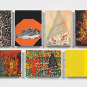 Jennifer Bartlett, Fire, table, cone A, 1988-1989. Courtesy of Rebecca Camacho Presents