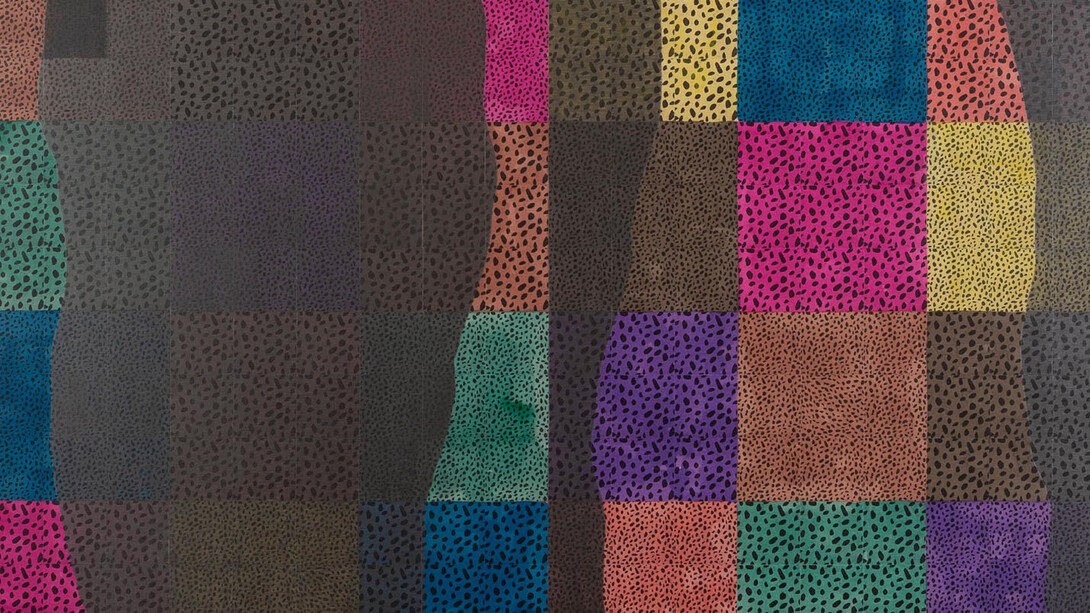 McArthur Binion, Under:Ground (detail), 2025. Courtesy of Lehmann Maupin