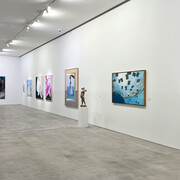 Julio Larraz, Reciprocity, exhibition view. Courtesy of Ascaso Gallery