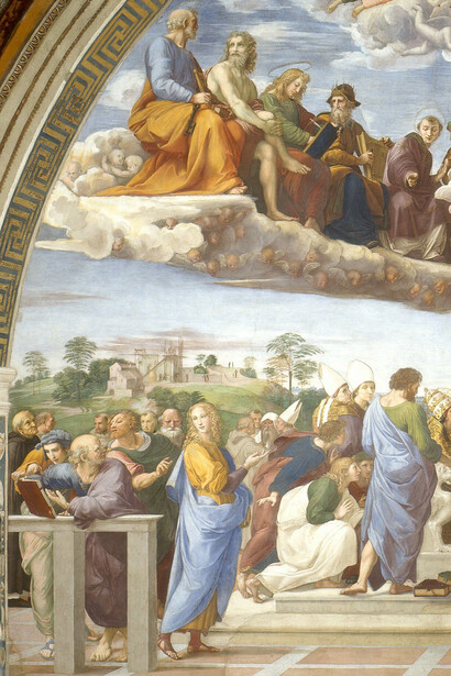 Rafael, Disputa del Sacramento (detalle), 1509