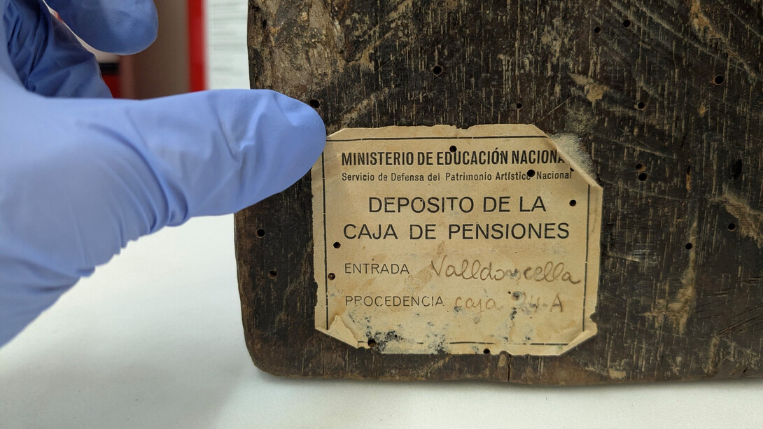 Label Pension fund deposit. Courtesy of the Museu Nacional d’Art de Catalunya