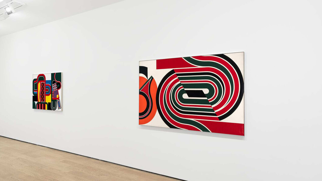 Jean Dewasne, vue de l'exposition. Avec l'aimable autorisation d'Almine Rech