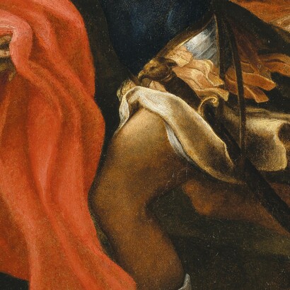 Antonio Allegri, detto il Correggio, “Giovane ignudo fugge nella Cattura di Cristo”, dettaglio, 1530 ca., collezione privata