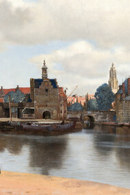 Johannes Vermeer; Vista de Delft 1660-61, Mauritshuis, La Haya (detalle)