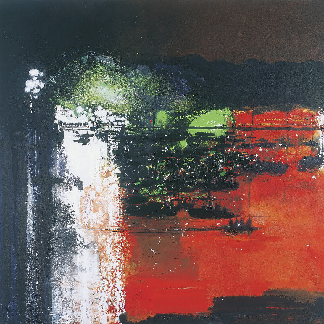 Kurt Jackson, Henley festival at night, 2005, oil on canvas, 122 x 122 cm, © Kurt Jackson 2014