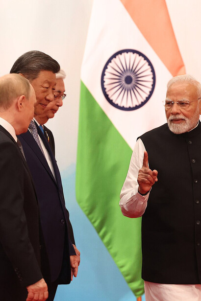Ongoing discussions in Tianjin with President Vladimir Putin of Russia and President Xi Jinping of China at the SCO Summit
