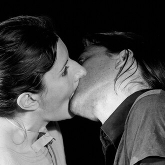 Ulay, Marina Abramović, Breathing in, breathing out, April 1977. Courtesy of Albertina Museum