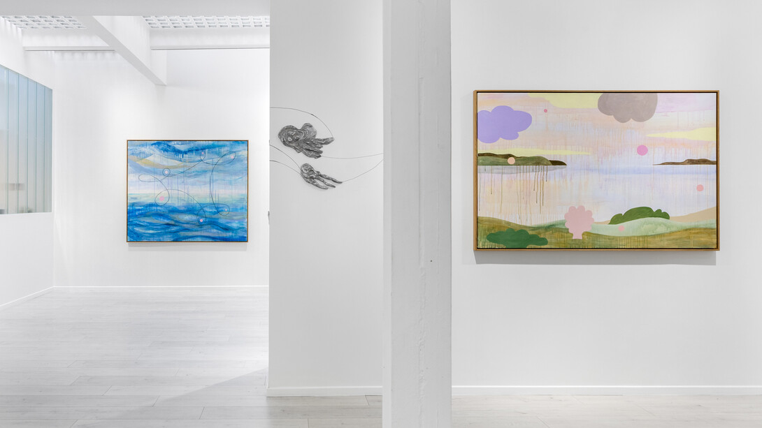 Vue d'installation, Coastal settlers and species from the sea, Andréhn-Schiptjenko, Paris, France, 2025. Avec l'aimable autorisation de l'artiste et de la galerie Andréhn-Schiptjenko © Alexandra de Cossette