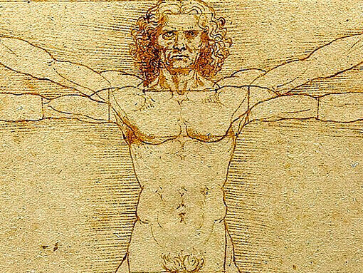 Leonardo da Vinci, El hombre de Vitruvio (c. 1492, detalle)
