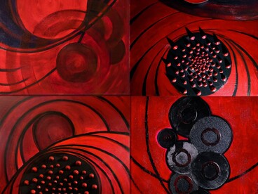 Giulio Cavanna, "Luoghi della mente", tecnica mista su tela