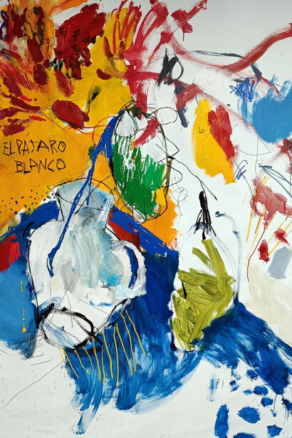 Luis Olaso, Composition for a white ceramic vase with flowers (detail), 2023. Courtesy of JD Malat Gallery