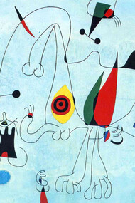 Joan Mirò, Donne e uccelli al levar del sole, 1946