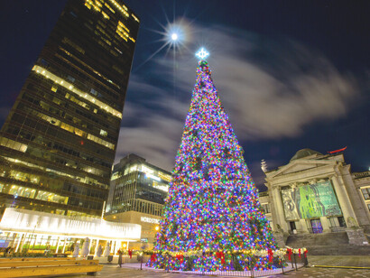 Las casas están completamente decoradas con ornamentación navideña, y hasta hay competencias para elegir cuál es la más linda y mejor adornada. Sin dudas, para mí esto fue toda una experiencia:  pude vivir por primera vez lo que veía aquello que de niña sólo veía en las películas navideñas… Encendido del árbol de Navidad en la Galería de Arte de Vancouver, 2017 Canada