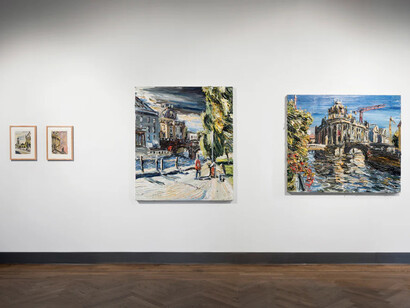 Christopher Lehmpfuhl, Neue werke von der museumsinsel, exhibition view. Courtesy of König Telegraphenamt