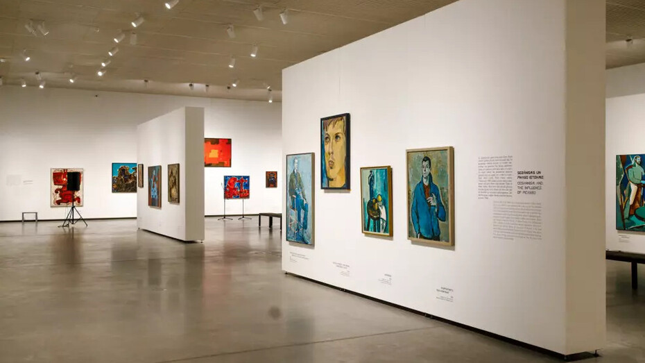 Ojārs Ābols, Man’s absurd projects on Earth, exhibition view. Courtesy of Latvian National Museum of Art