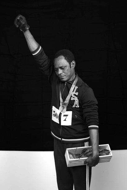 Samuel Fosso, From the series 'African spirits' L_002649 (Tommie Smith), 2008. Courtesy of Yossi Milo Gallery