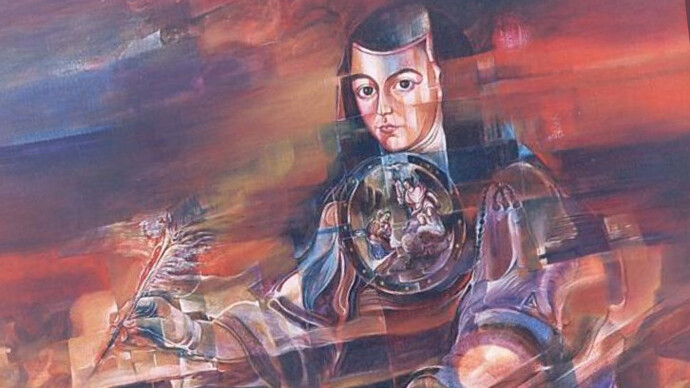 Mauricio García Vega (1944), pintor mexicano. Sor Juana Inés de la Cruz, 1651-1695: No estudio para saber más, sino para ignorar menos