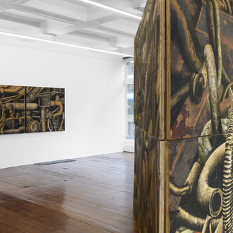 Jonathan Okoronkwo, Ask not what we were made for, exhibition view. Courtesy of Emalin Gallery