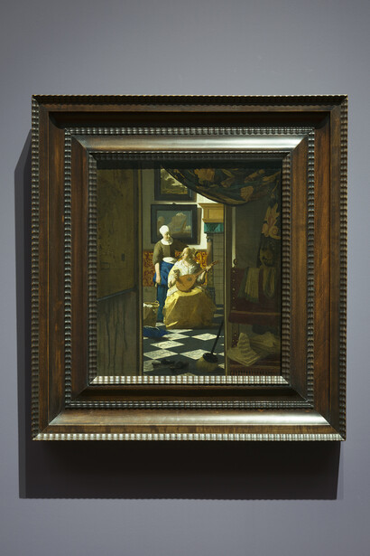Johannes Vermeer, Vermeer’s love letters, exhibition view. Courtesy of the Frick Collection