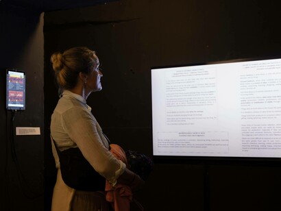 Julij Borštnik, Sketches, exhibition view. Courtesy of KUD Mreža. Photo by Nada Žgank
