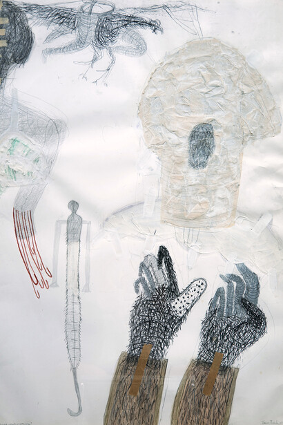 Tone Fink, Hair hand head hole, 1978. Courtesy of Gölles Gallery   