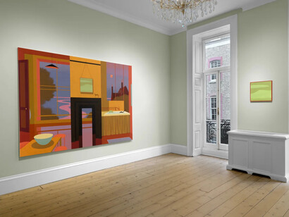 Alfie Caine, Rivers and rooftops, exhibition view. Courtesy of Massimo De Carlo Gallery