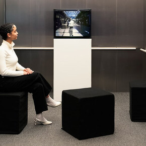 Gillian Wearing, Dancing in Peckham, exhibition view. Courtesy of Tang Museum