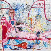 Jonathan Meese, Dies ist "kampf um mutterz" = kampf um kunst! (detail), 2025. Courtesy of Tim Van Laere Gallery