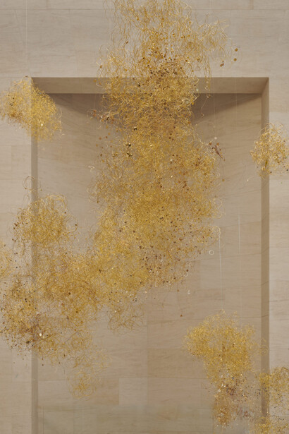 Igshaan Adams, Between then and now, exhibition view. Courtesy of Mudam 