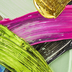 Anselm Reyle, Untitled (detalle), 2025. Cortesía de Galeria Senda