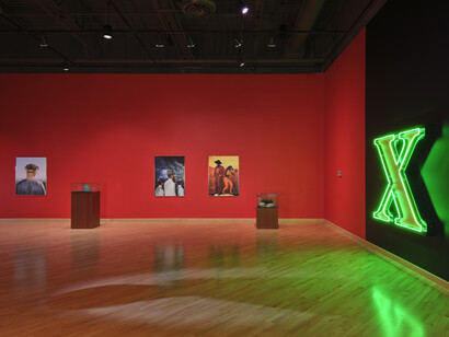 Awol Erizku, X, exhibition view. Courtesy of CAAM
