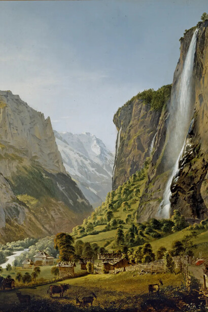 Franz Niklaus König, Der staubbach im lauterbrunnental [The staubbach falls in the Lauterbrunnen Valley], 1804. Mit freundlicher genehmigung des Kunstmuseum Bern