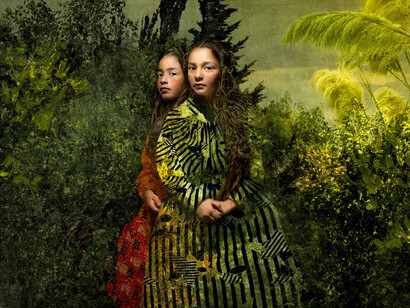 Cooper & Gorfer, Girls sewn to trees, 2014. Courtesy of Jackson Fine Art