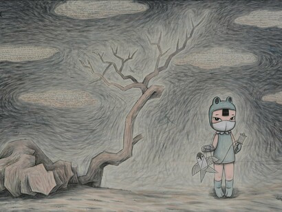 “Waiting for the Spring Breeze" by Han Beishi, 2021, Mask Beywa Series
