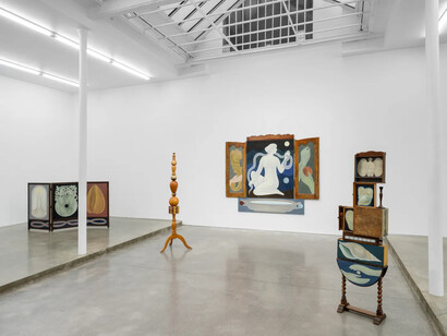 Shuo Hao, Huile de vitre, exhibition view. Courtesy of Galerie Derouillon