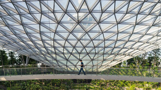Biophilic design architecture, Singapore, Changi Airport
